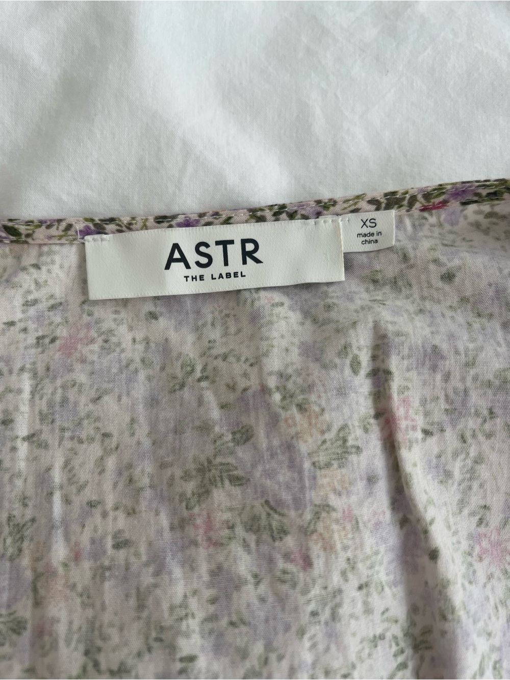Astr the Label Lavender Floral Tie-Front Peplum Blouse - Picture 5 of 5